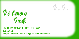 vilmos irk business card